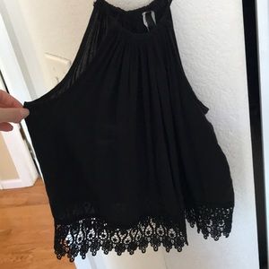 Black string tank top